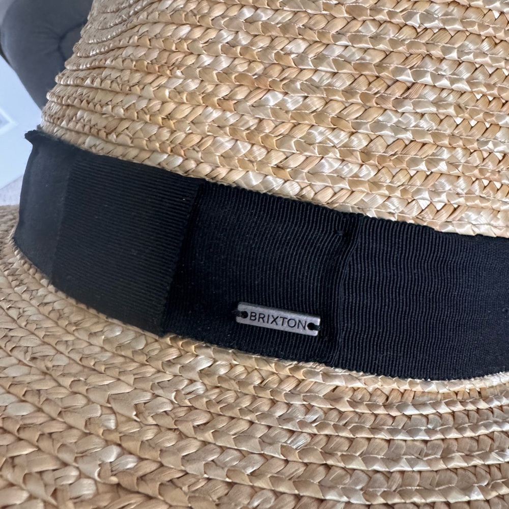 Brixton Joanna Wide-Brim Straw Hat with Black Band - Picture 3 of 4